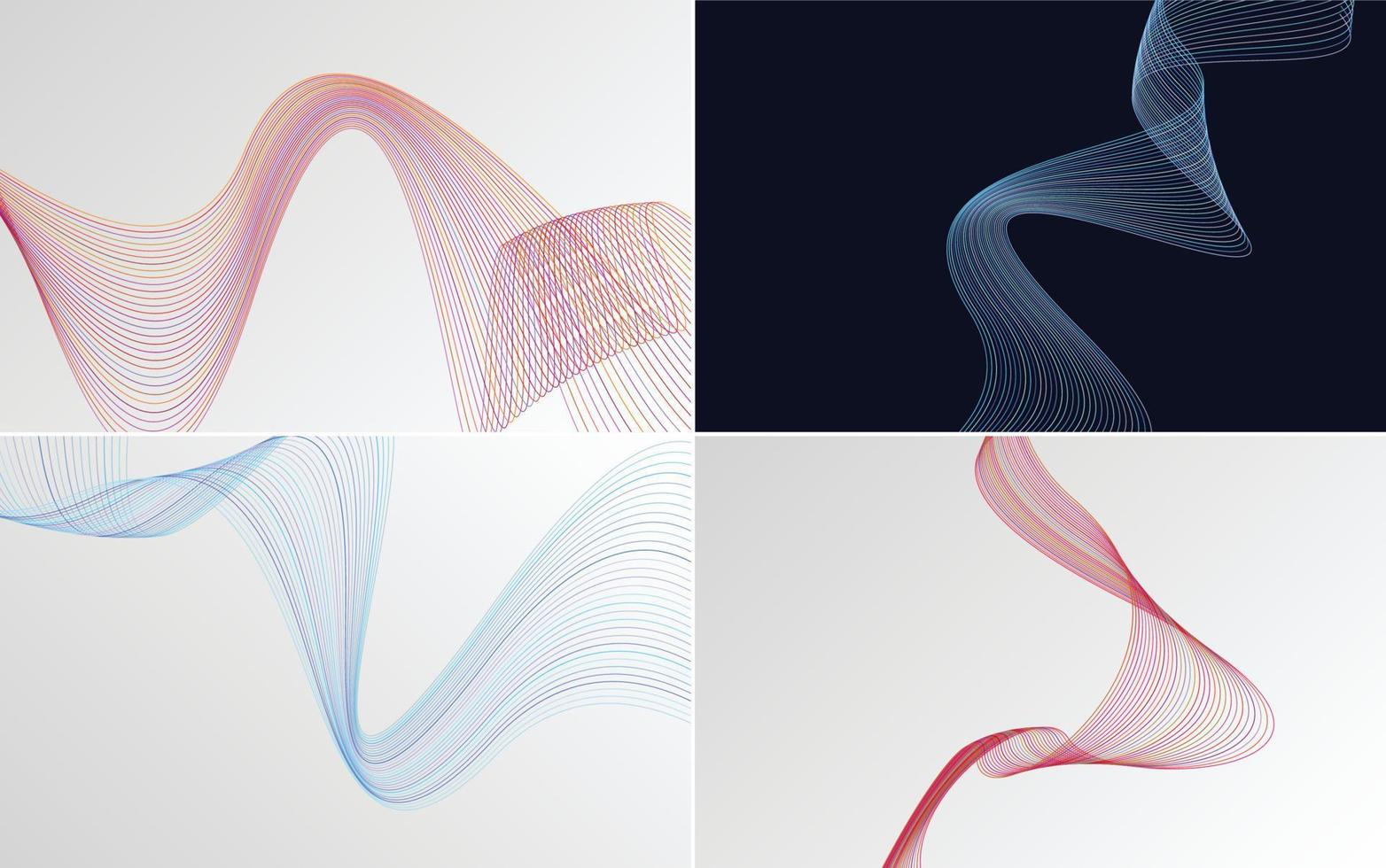 modern wave curve abstract presentation background Pack vector