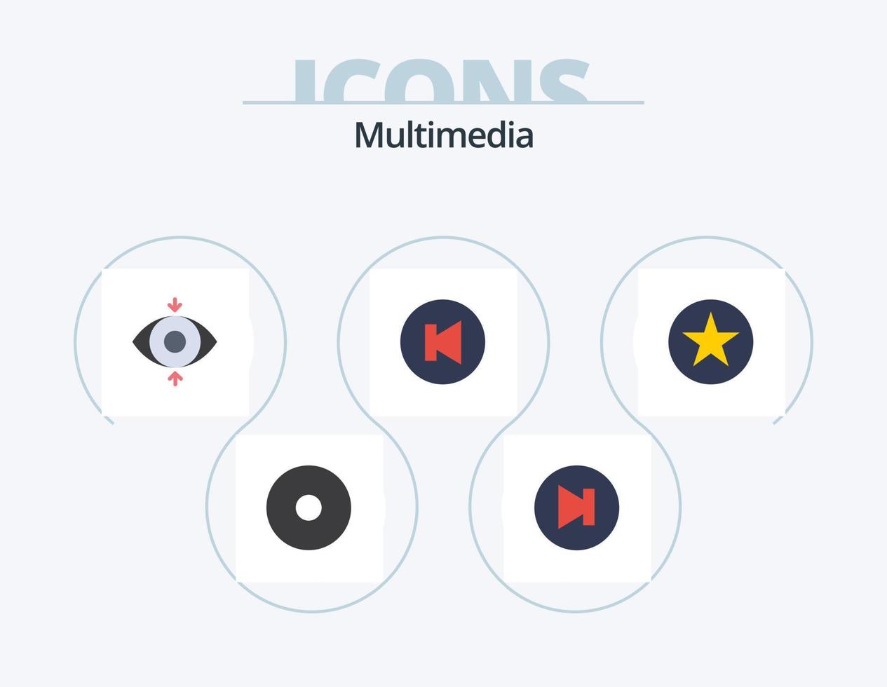 diseño de iconos de paquete de iconos planos multimedia 5. . flecha. . multimedia vector