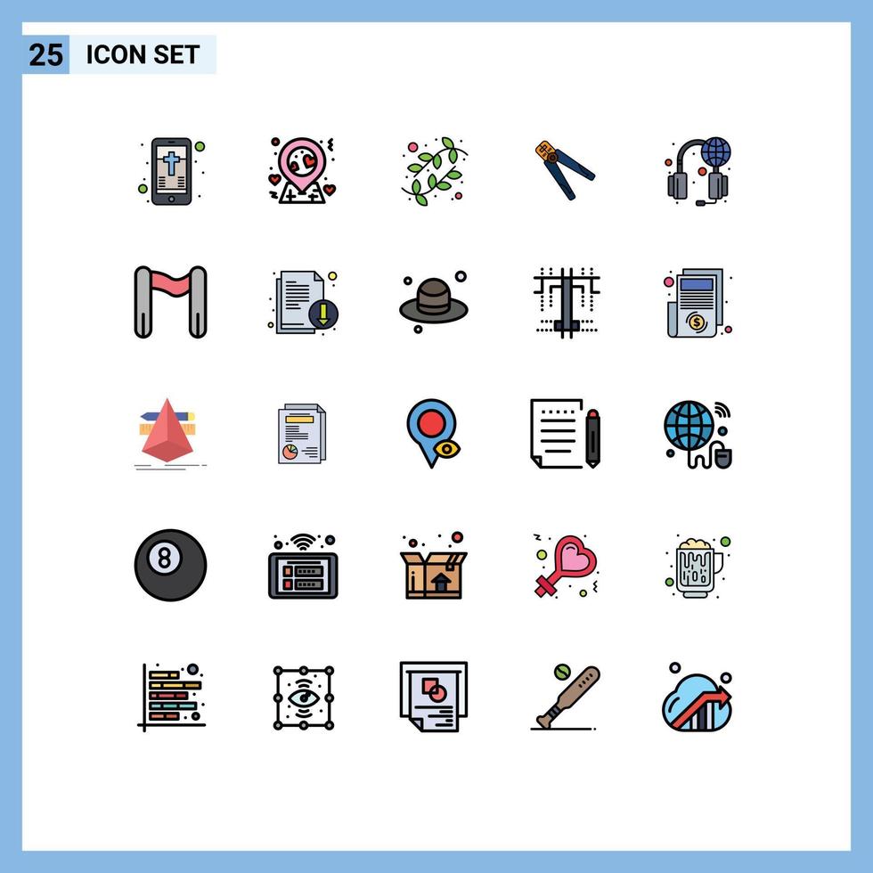 25 Creative Icons Modern Signs and Symbols of help tool catkin crimping building Editable Vector Design Elements
