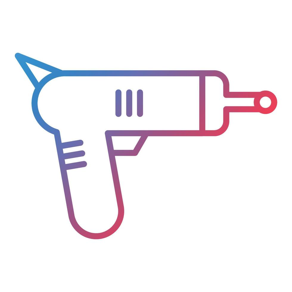 Space Gun Line Gradient Icon vector