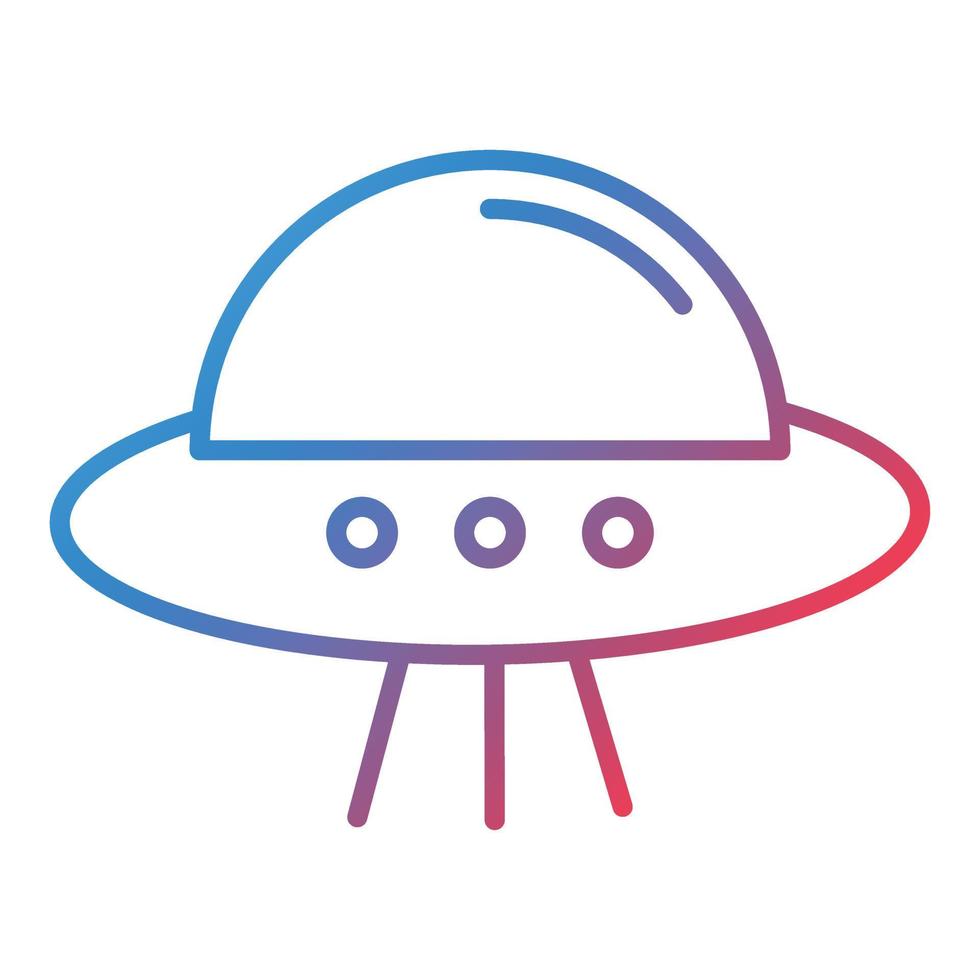 UFO Line Gradient Icon vector
