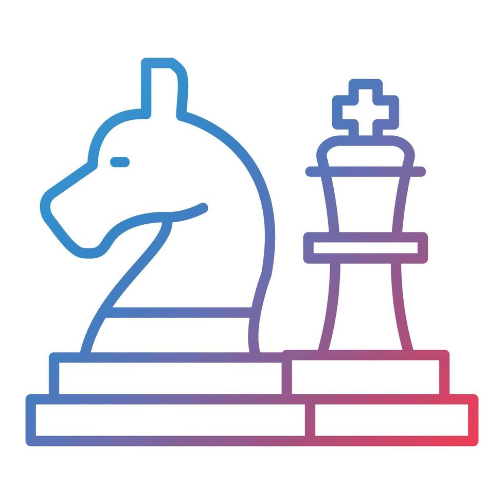 Chess Line Gradient Icon vector