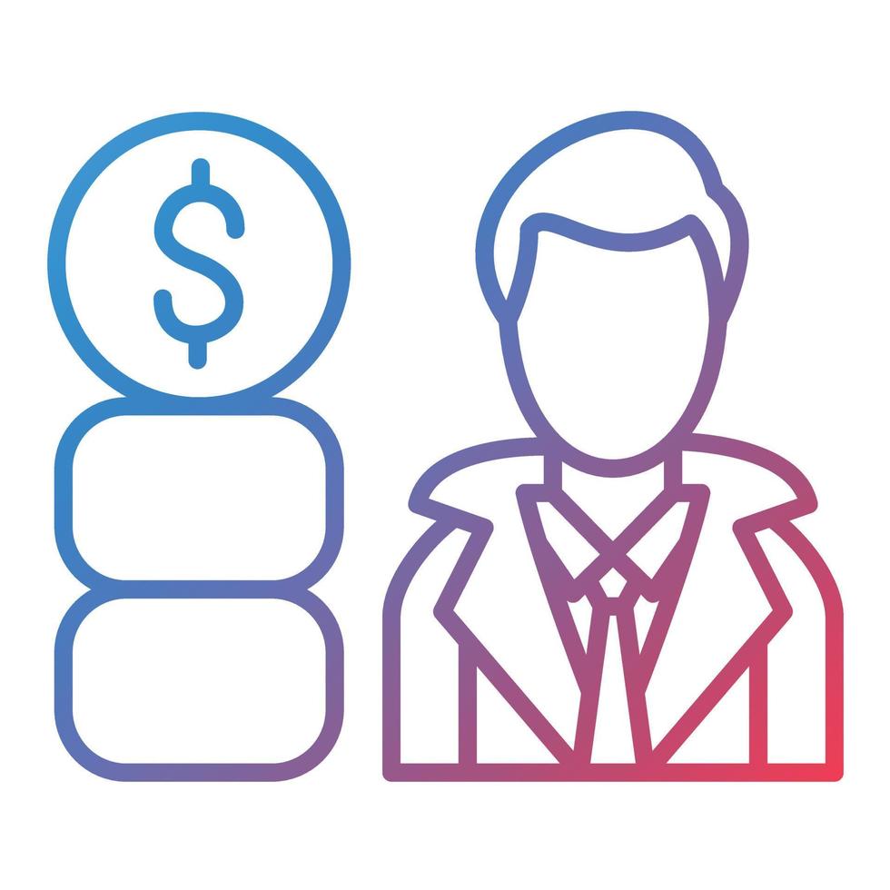 Business Leader Line Gradient Icon vector