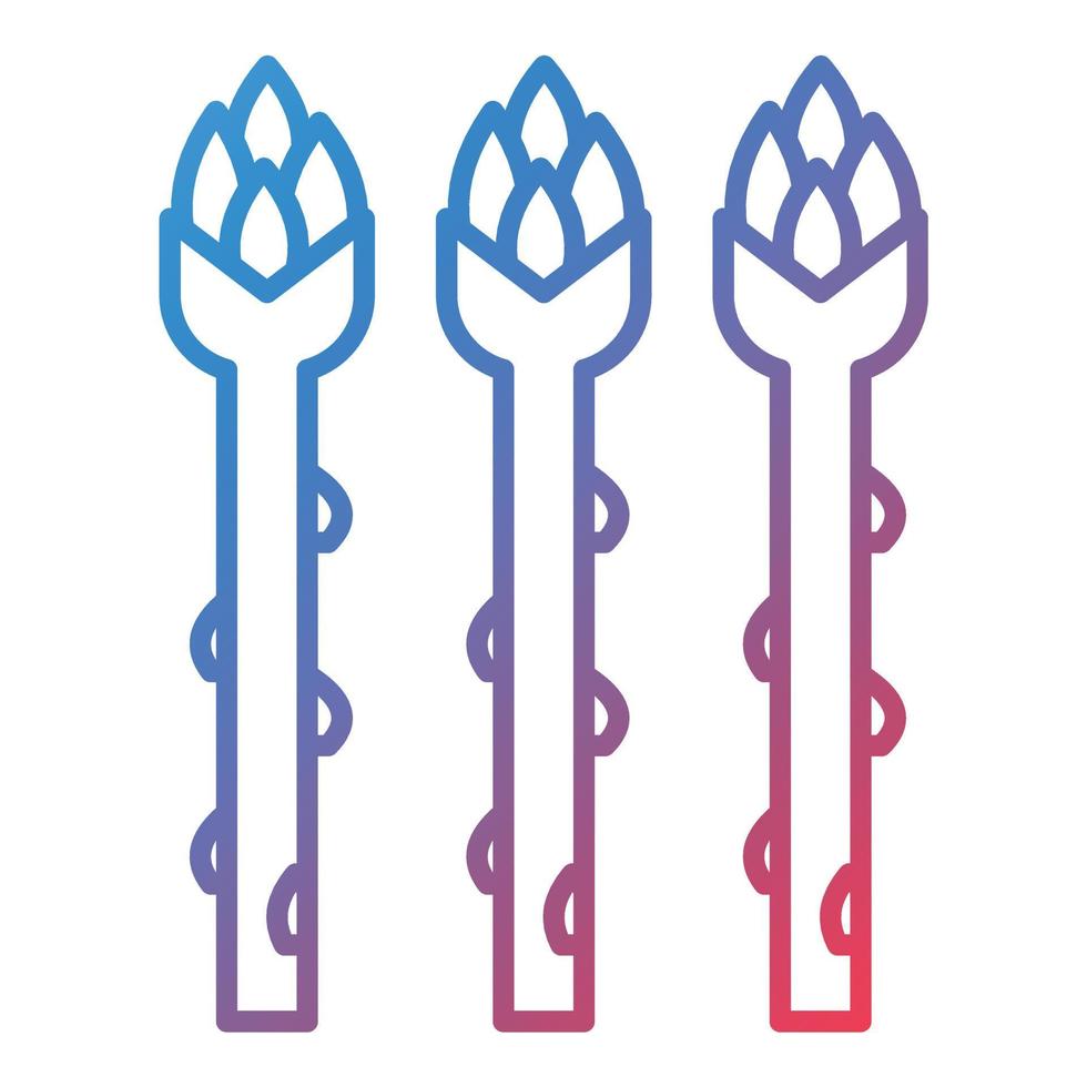 Asparagus Line Gradient Icon vector