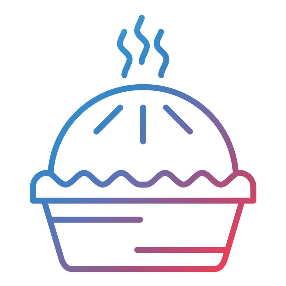 Pie Line Gradient Icon vector