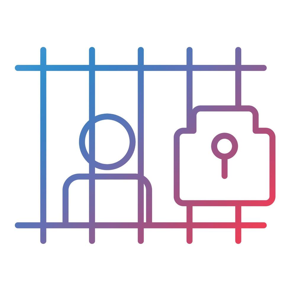 Prisioner Line Gradient Icon vector