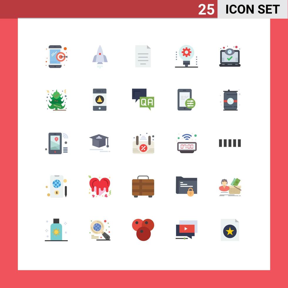 25 Thematic Vector Flat Colors and Editable Symbols of robotics electronics document artificial intelligence money Editable Vector Design Elements