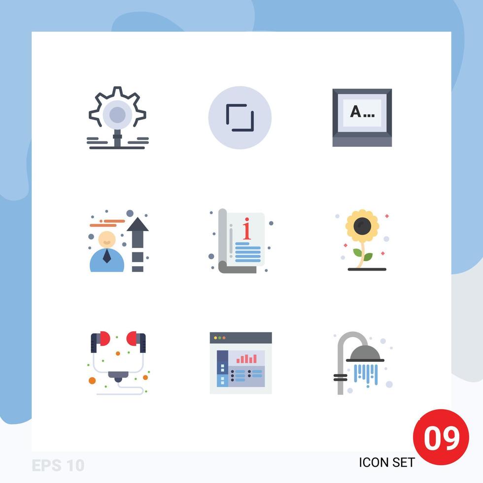 Set of 9 Vector Flat Colors on Grid for cover catalog screen speedometer efficiency Editable Vector Design Elements