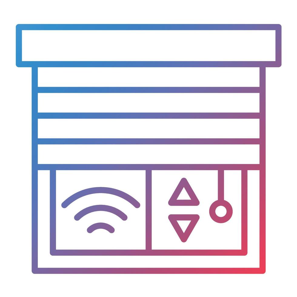 Smart Blind Line Gradient Icon vector