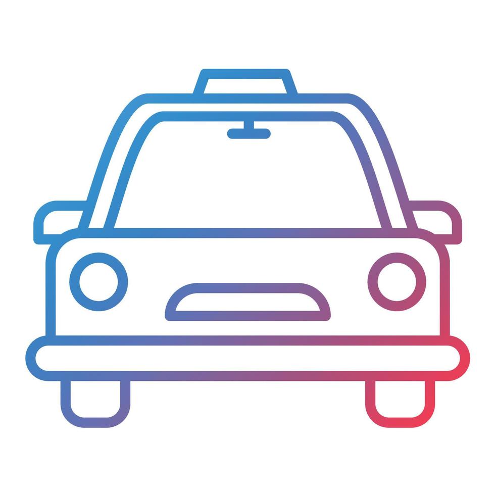 Taxi Line Gradient Icon vector