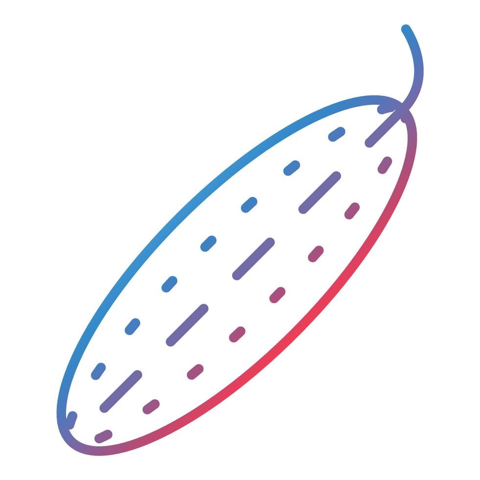 Cucumber Line Gradient Icon vector