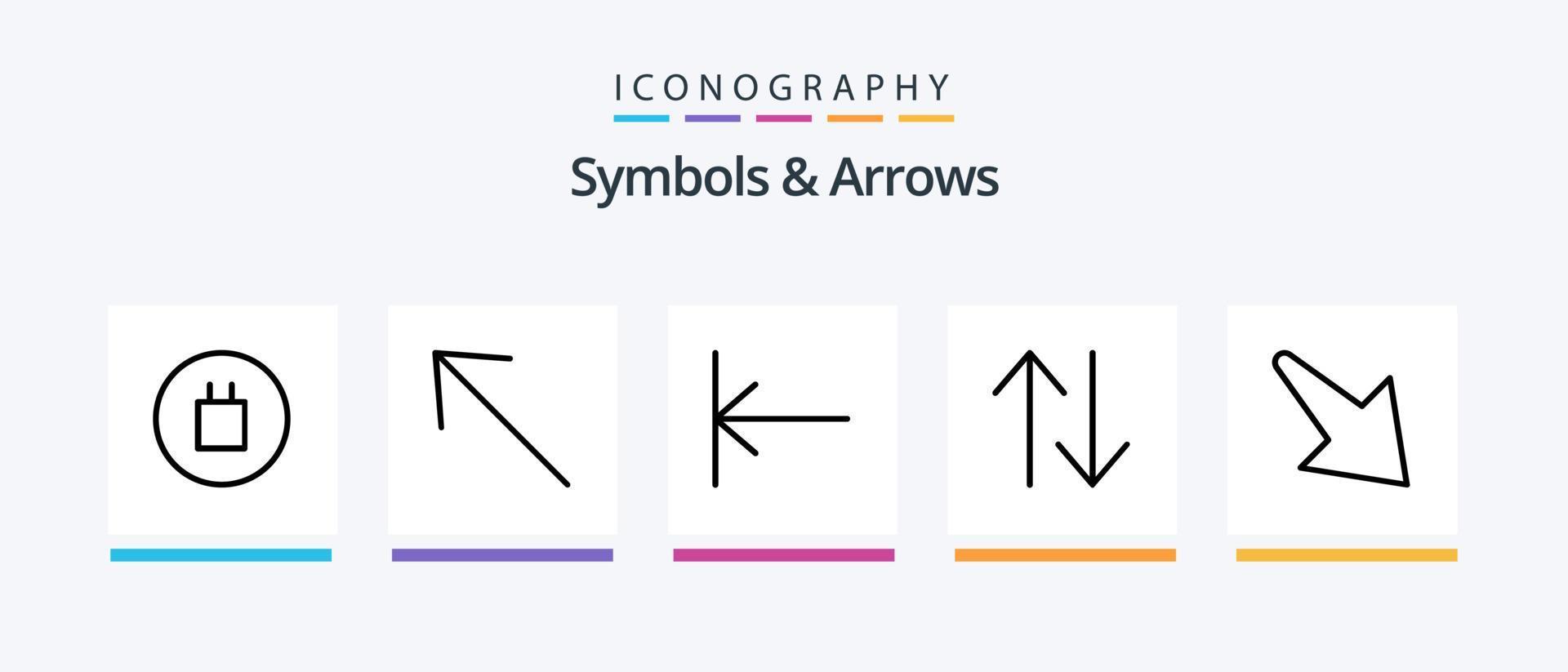 Symbols and Arrows Line 5 Icon Pack Including . symbols. repeat. arrow. Creative Icons Design vector