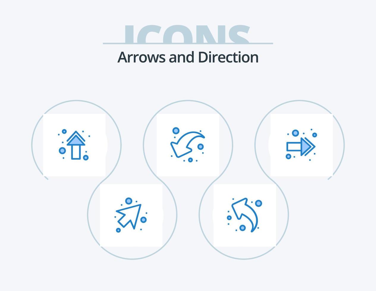 Arrow Blue Icon Pack 5 Icon Design. back. left. arrows. down. arrow vector