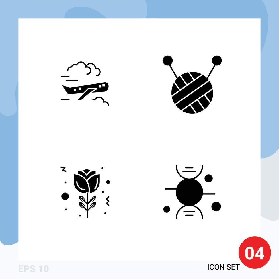 Universal Icon Symbols Group of Modern Solid Glyphs of air bone fly red medical Editable Vector Design Elements