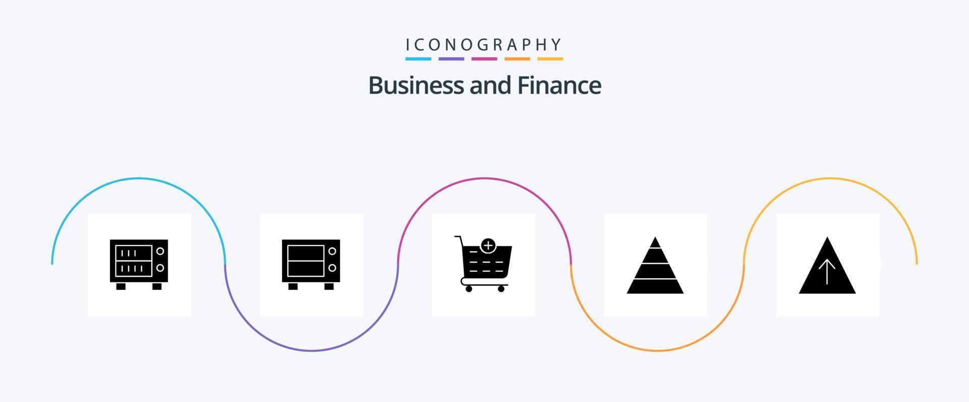 Finance Glyph 5 Icon Pack Including . structure. vector