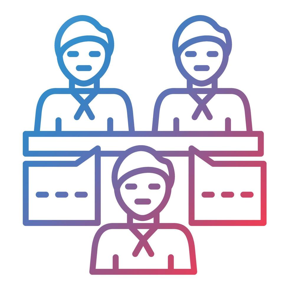 Discussion Line Gradient Icon vector