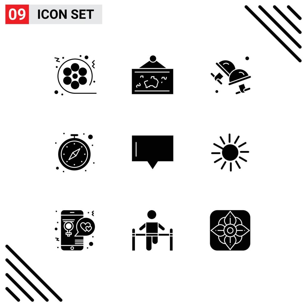 9 Solid Glyph concept for Websites Mobile and Apps watch stop watch photo clock dress shirt Editable Vector Design Elements