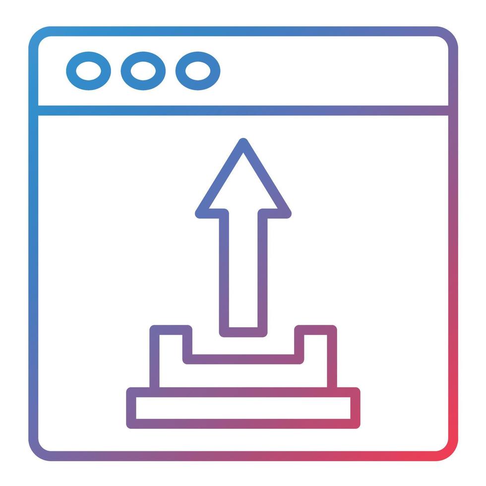 Upload Line Gradient Icon vector