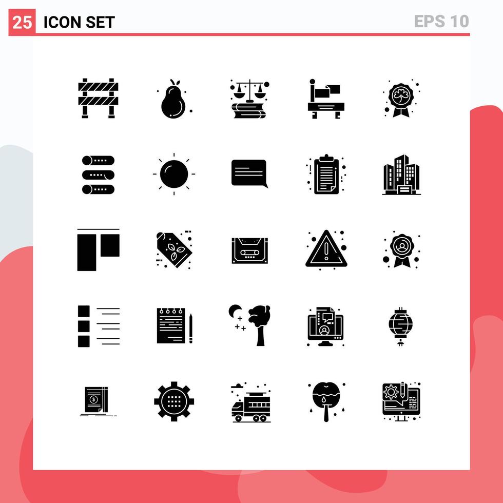 Set of 25 Commercial Solid Glyphs pack for leaf transportation summer train marketing Editable Vector Design Elements