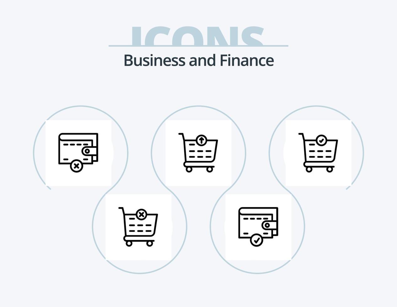 Finance Line Icon Pack 5 Icon Design. . . shop. shopping cart. buy vector