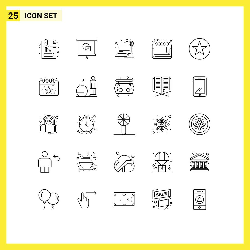 Set of 25 Vector Lines on Grid for sale advertisement big sale school calendar message Editable Vector Design Elements