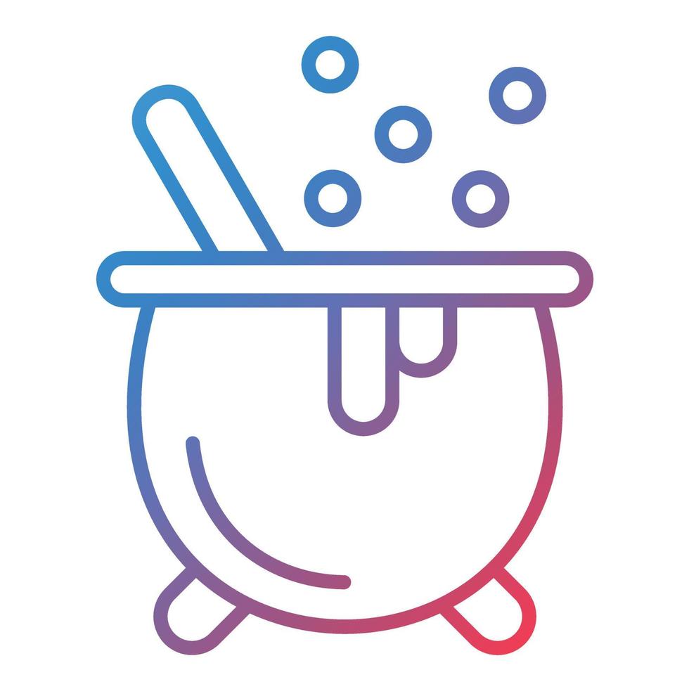 Cauldron Line Gradient Icon vector