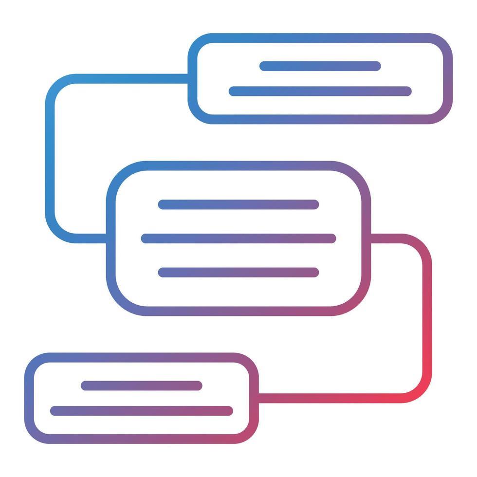Workflow Line Gradient Icon vector