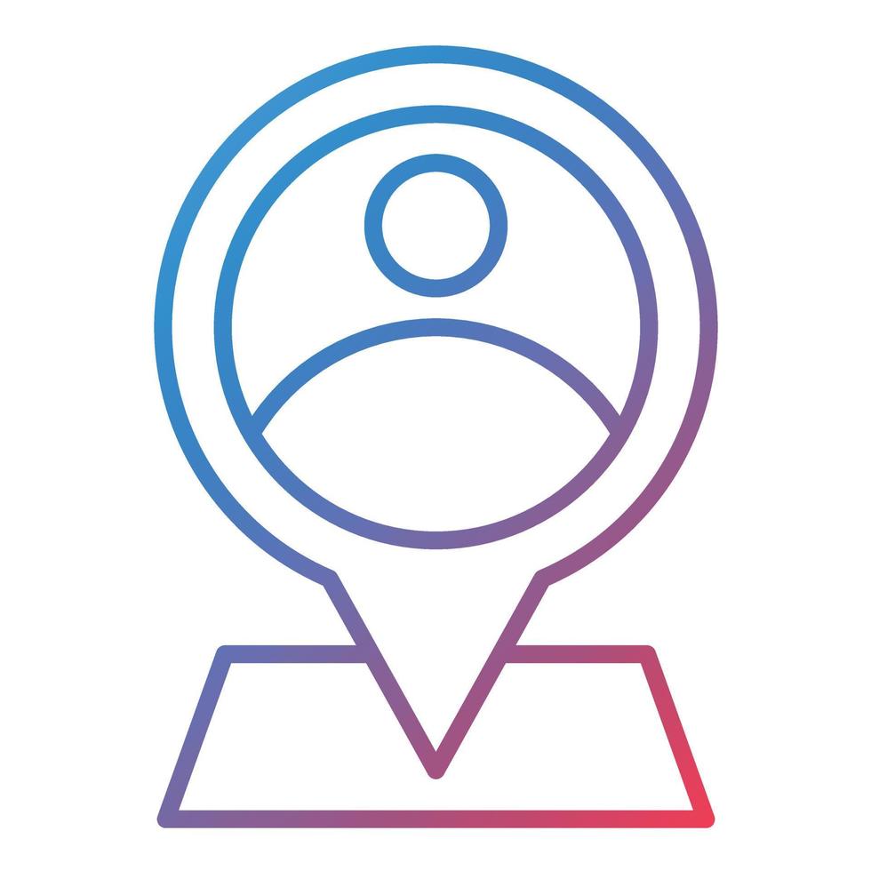 Marker Line Gradient Icon vector