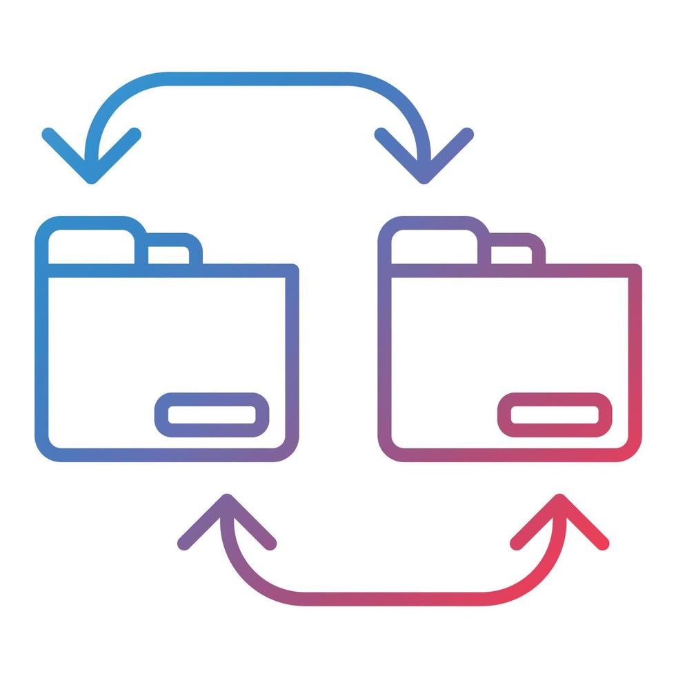 Share Files Line Gradient Icon vector