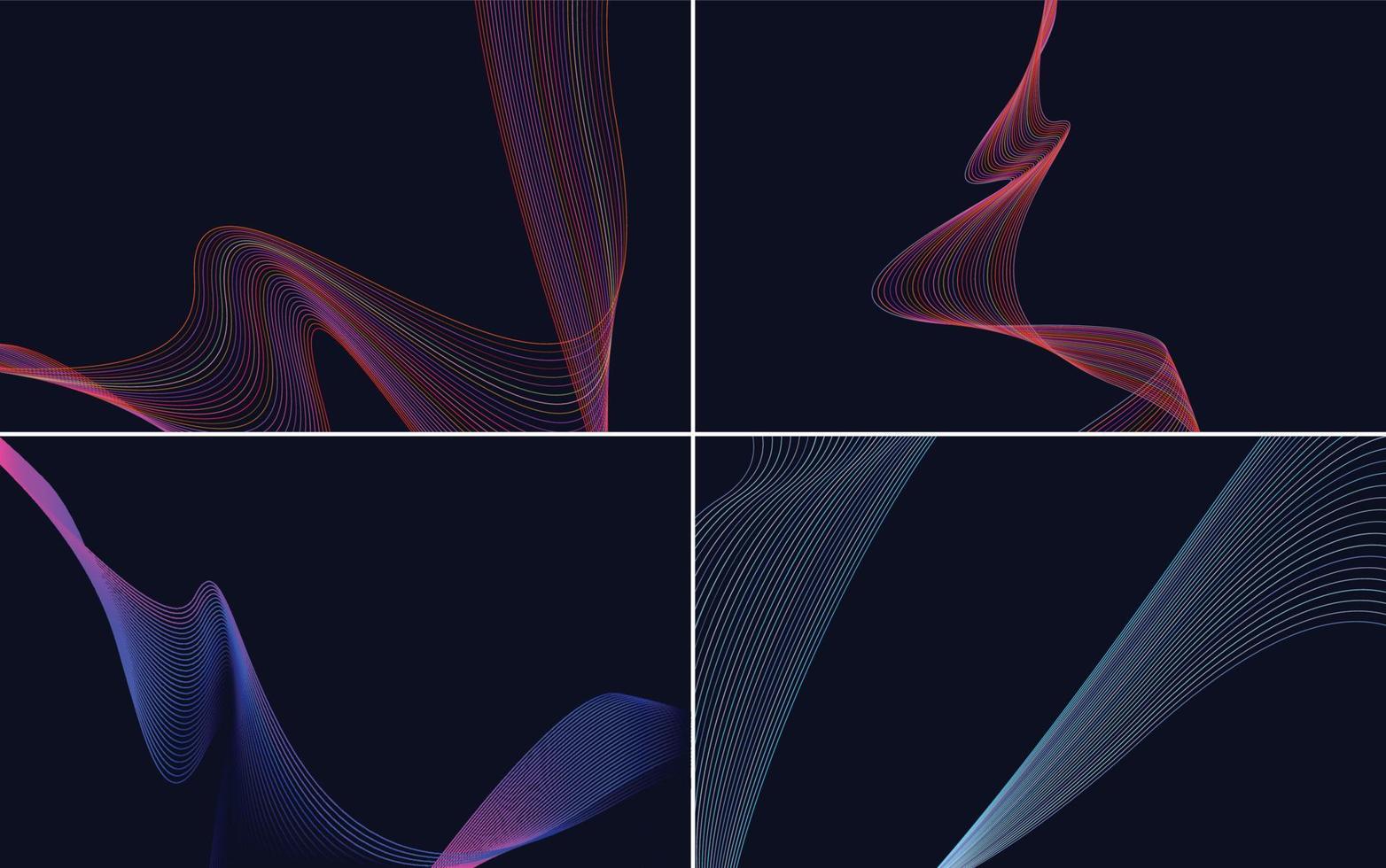 modern wave curve abstract presentation background Pack vector