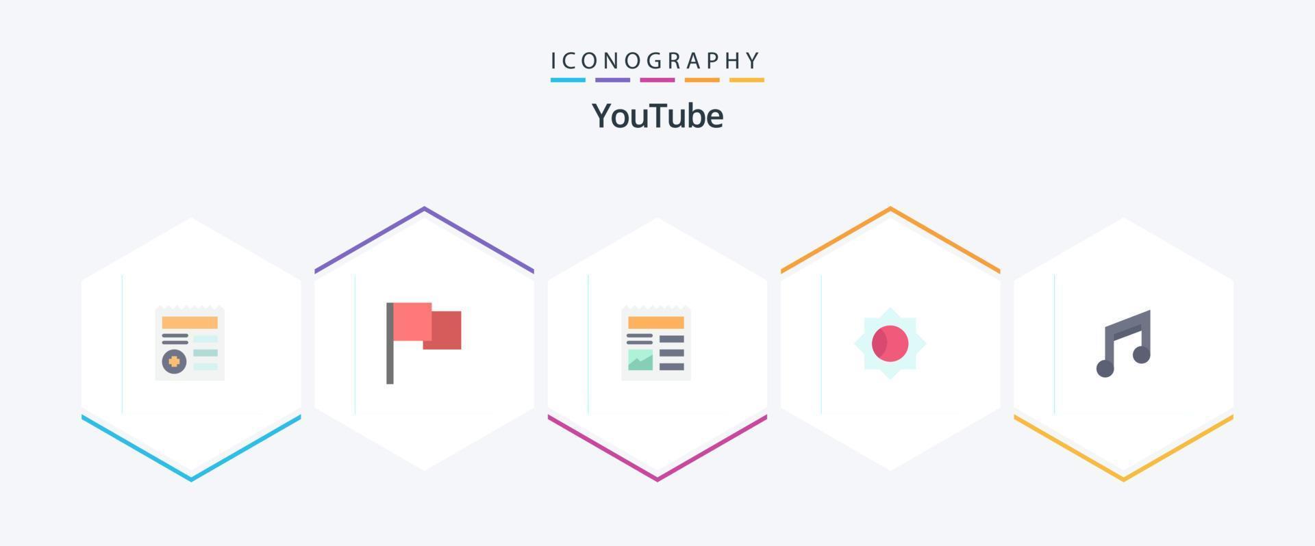 Youtube 25 Flat icon pack including mobile. basic. basic. app. setting vector