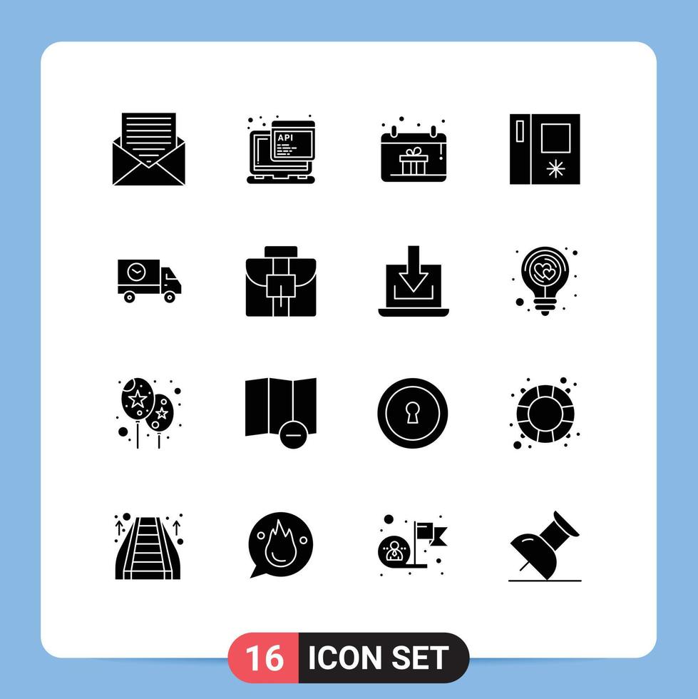 Editable Vector Line Pack of 16 Simple Solid Glyphs of ecommerce side by side programming refrigerator thanksgiving Editable Vector Design Elements