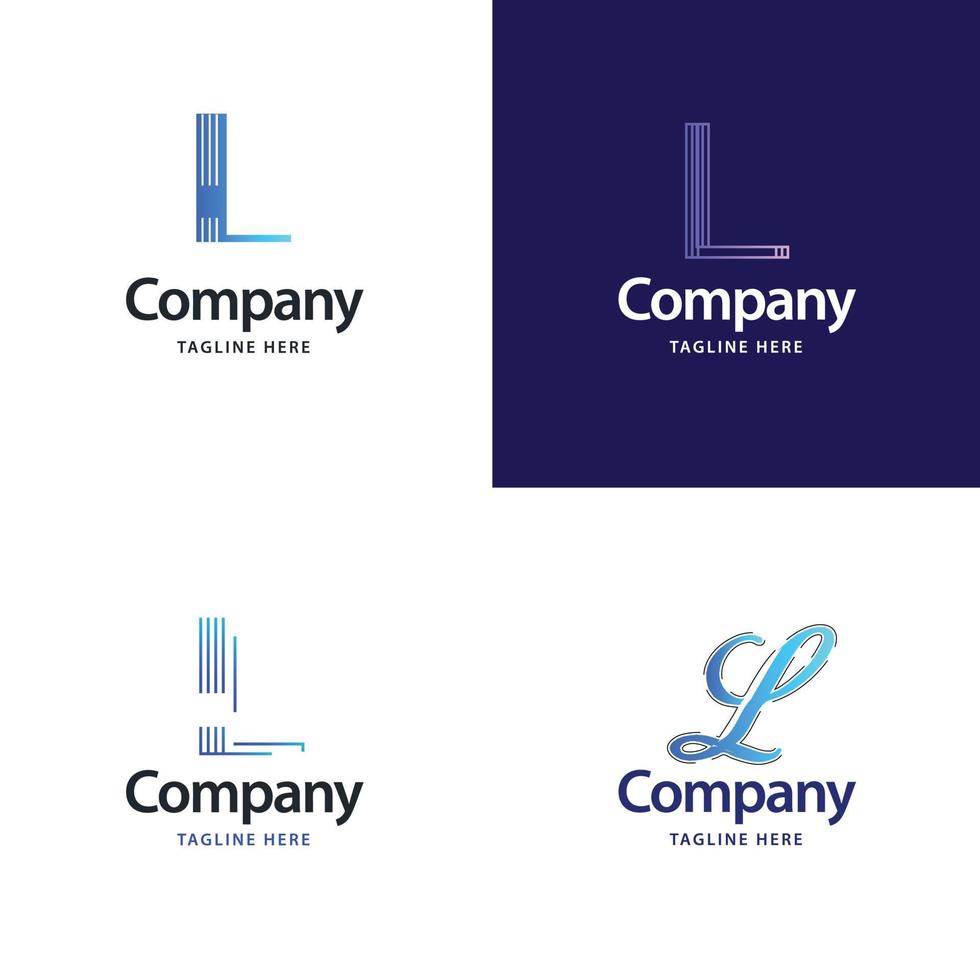 Letter L Big Logo Pack Design Creative Modern logos design for your business vector