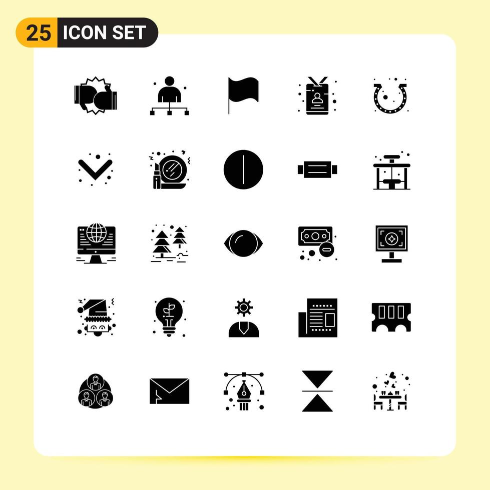 25 Creative Icons Modern Signs and Symbols of reporter journalist director id ui Editable Vector Design Elements