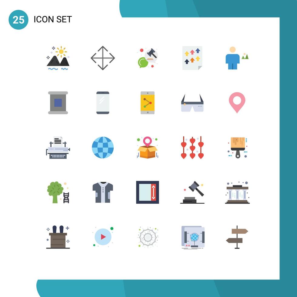 25 Creative Icons Modern Signs and Symbols of avatar paper chat page data Editable Vector Design Elements