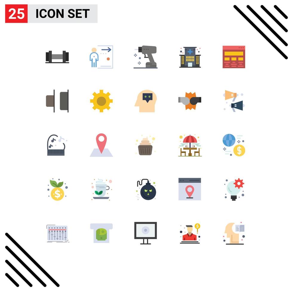 Stock Vector Icon Pack of 25 Line Signs and Symbols for graphic medical drill hospital care Editable Vector Design Elements