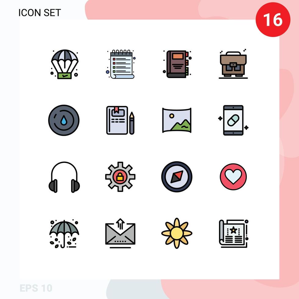 paquete de iconos de vectores de stock de 16 signos y símbolos de línea para el poder del libro e libro naturaleza dinero elementos de diseño de vectores creativos editables