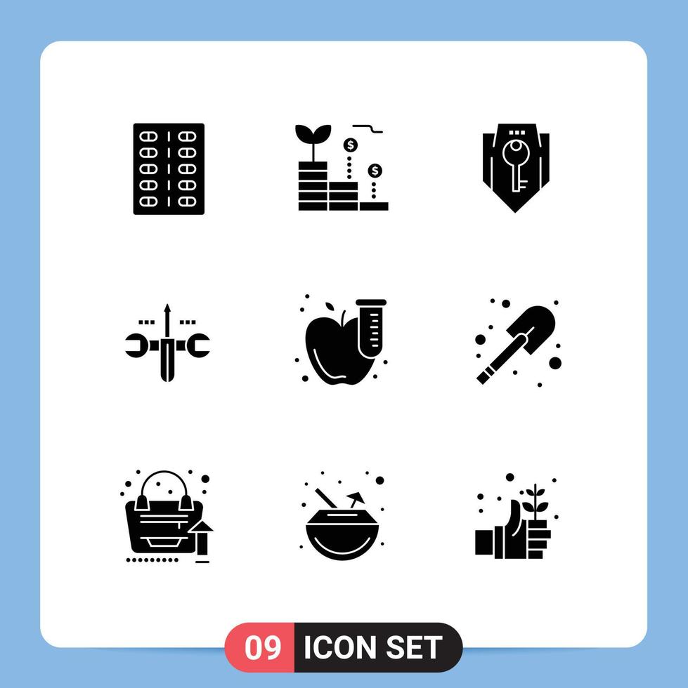 9 iconos creativos signos y símbolos modernos de herramientas computación dinero seguridad en la nube elementos de diseño vectorial editables vector