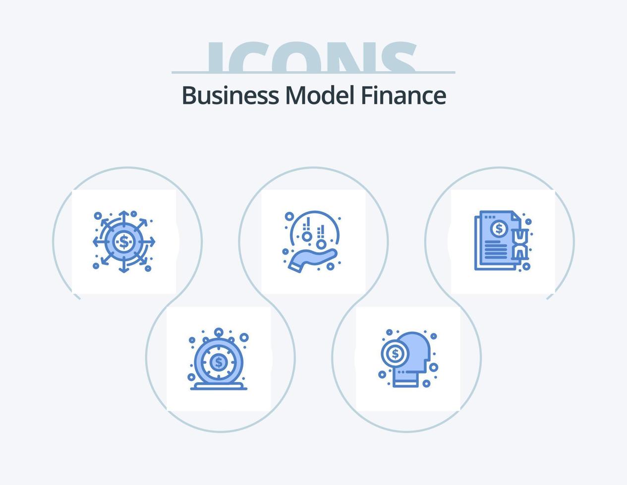 paquete de iconos azul de finanzas 5 diseño de iconos. fondos. caridad. inversor. pagos Finanzas vector