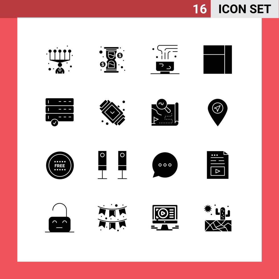 16 Creative Icons Modern Signs and Symbols of accessorize data food approve grid Editable Vector Design Elements