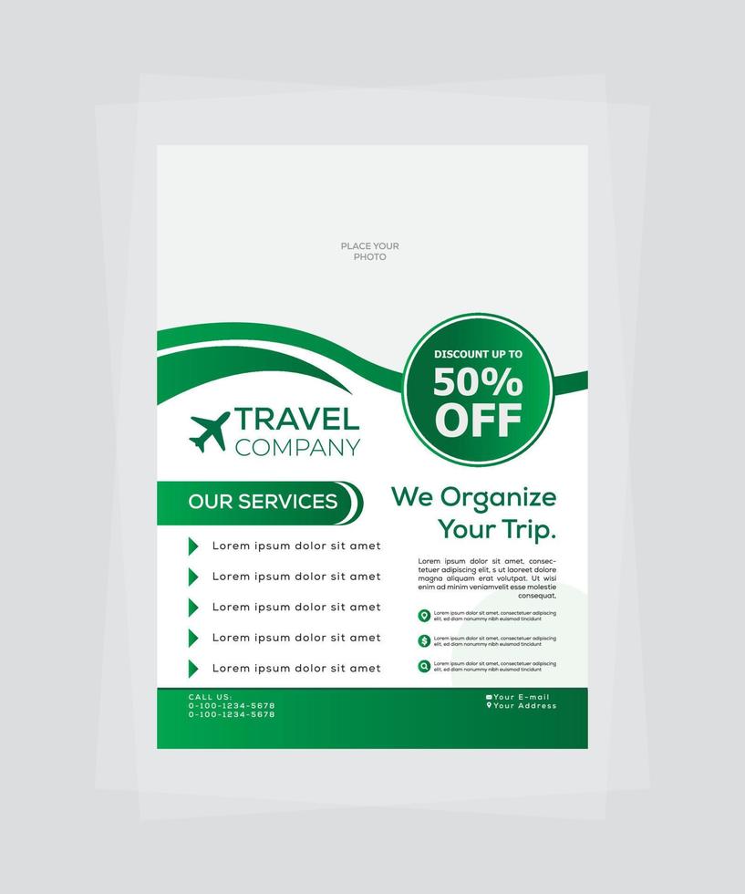 Travel Company 1st Template Design vector