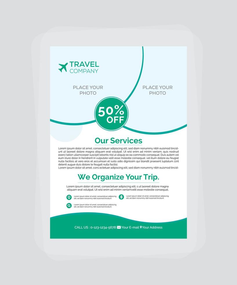 Travel Company 8th Template Design vector