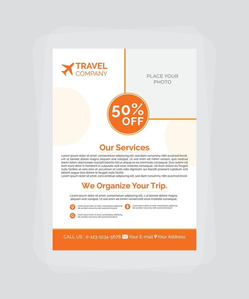 Travel Company 7th Template Design vector
