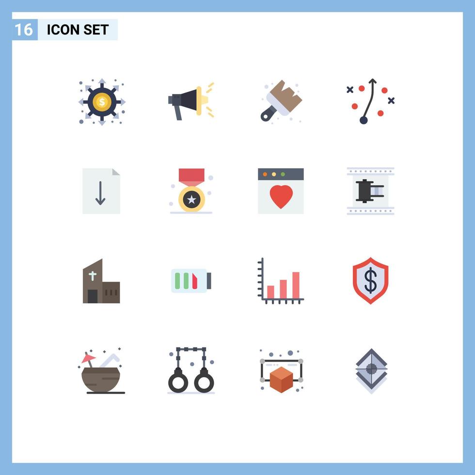 Universal Icon Symbols Group of 16 Modern Flat Colors of export document art strategy management Editable Pack of Creative Vector Design Elements