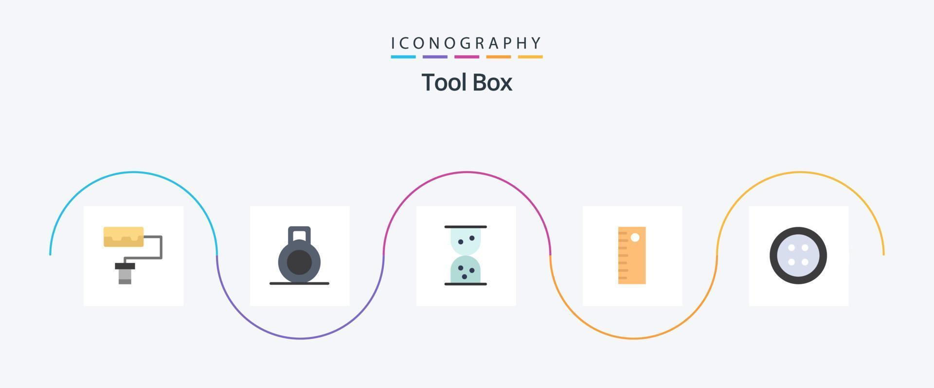 paquete de iconos flat 5 de herramientas que incluye . herramientas. vector