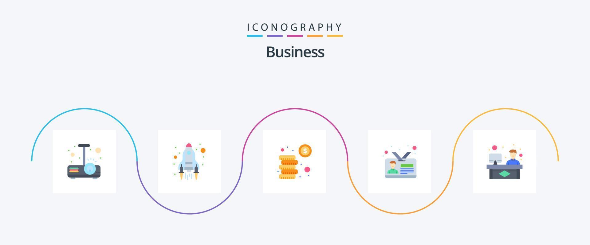 paquete de iconos de 5 planos de negocios que incluye chat. tarjeta de identificación. dinero. identificación. negocio vector