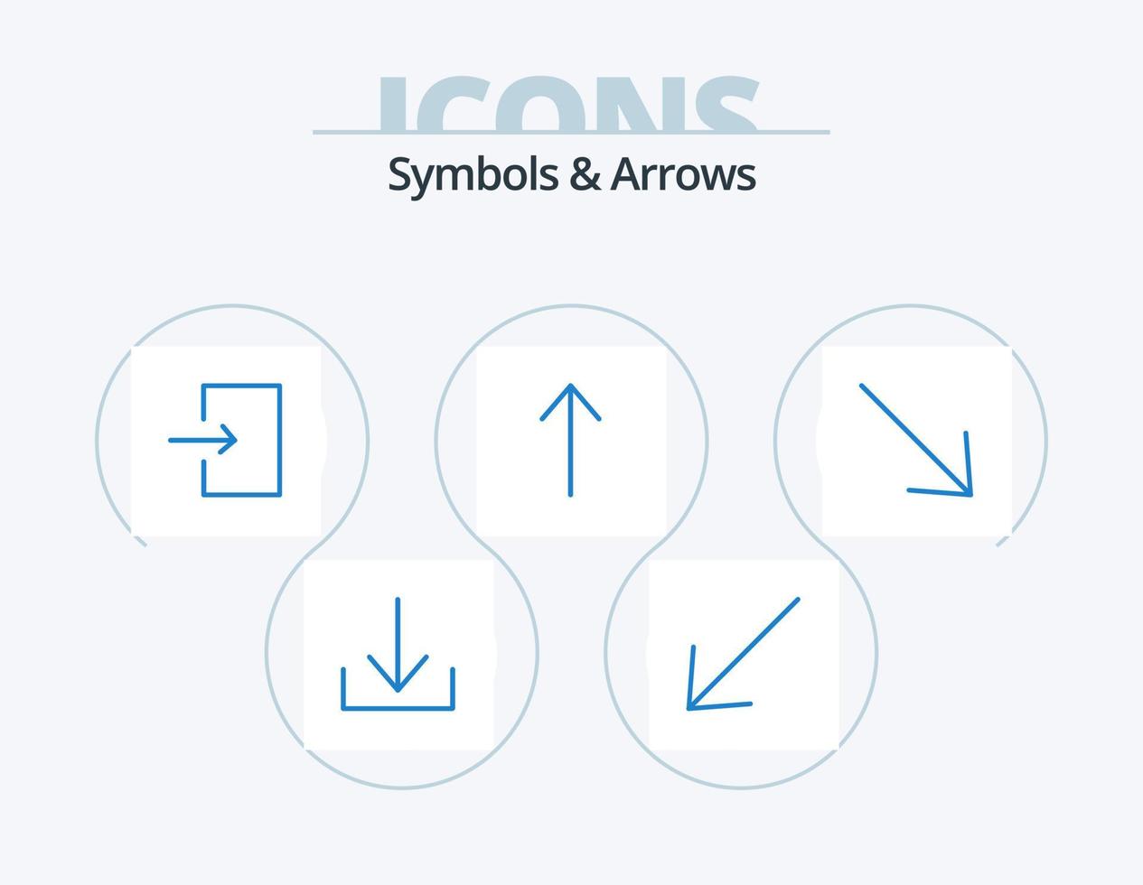 Symbols and Arrows Blue Icon Pack 5 Icon Design. . arrow. u vector