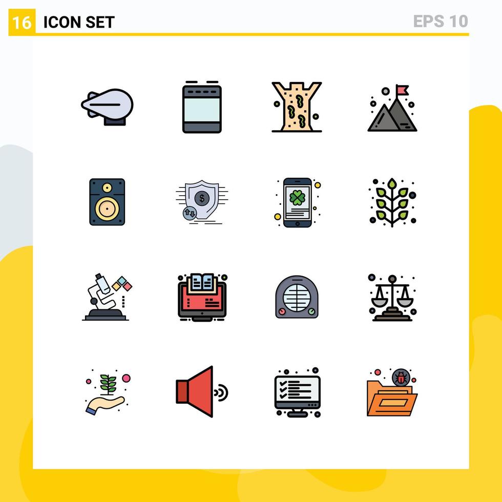 Set of 16 Modern UI Icons Symbols Signs for education loud leech speaker management Editable Creative Vector Design Elements