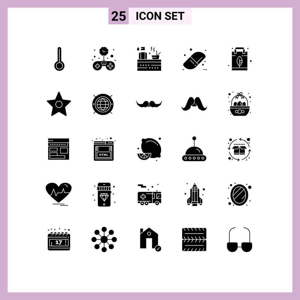 25 Creative Icons Modern Signs and Symbols of bag leaf sauna energy education Editable Vector Design Elements