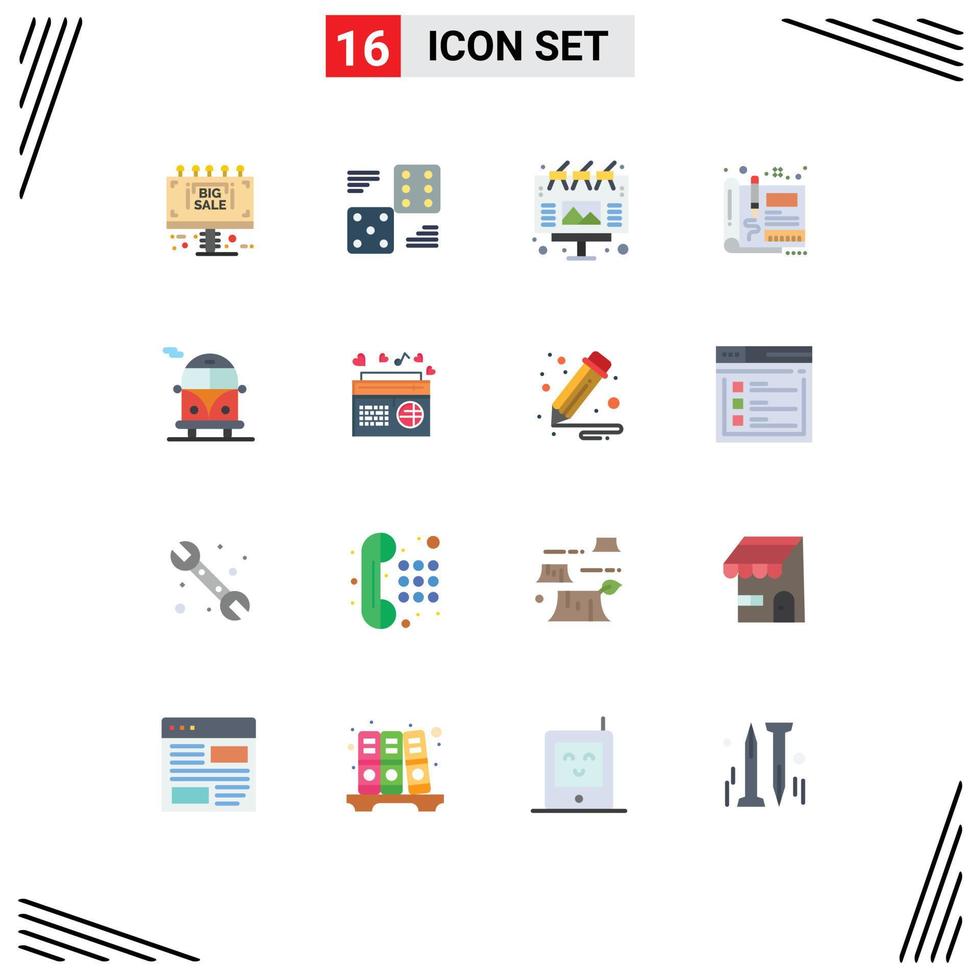 paquete de iconos de vector de stock de 16 signos y símbolos de línea para información anuncio venta juego de mesa cartelera paquete editable de elementos creativos de diseño de vectores